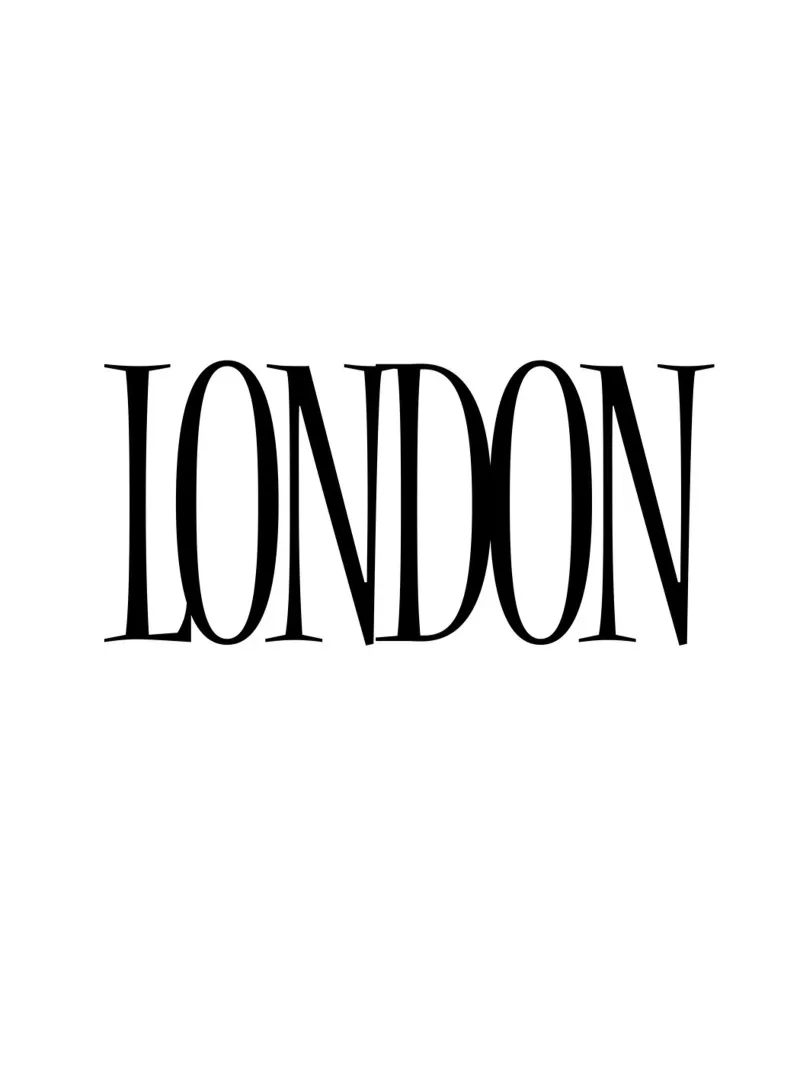 London 1 poster con telaio in plastica da The Type Club Tokyo