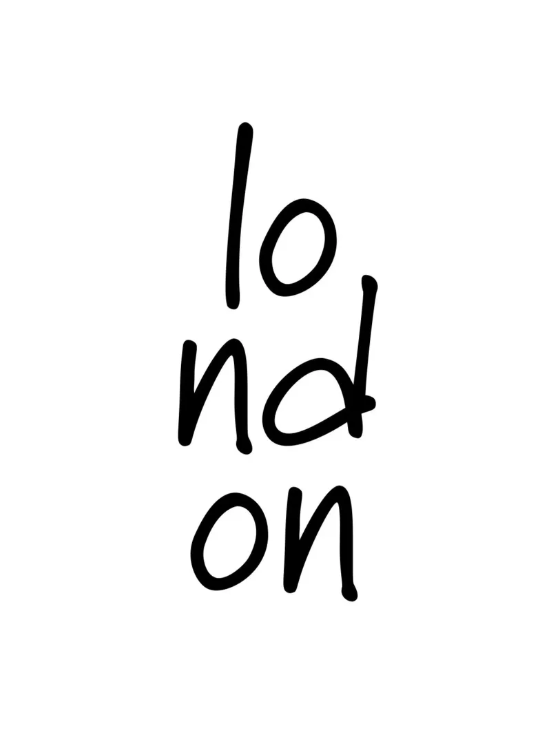 London 3 tela con Cornice a cassetta da The Type Club Tokyo