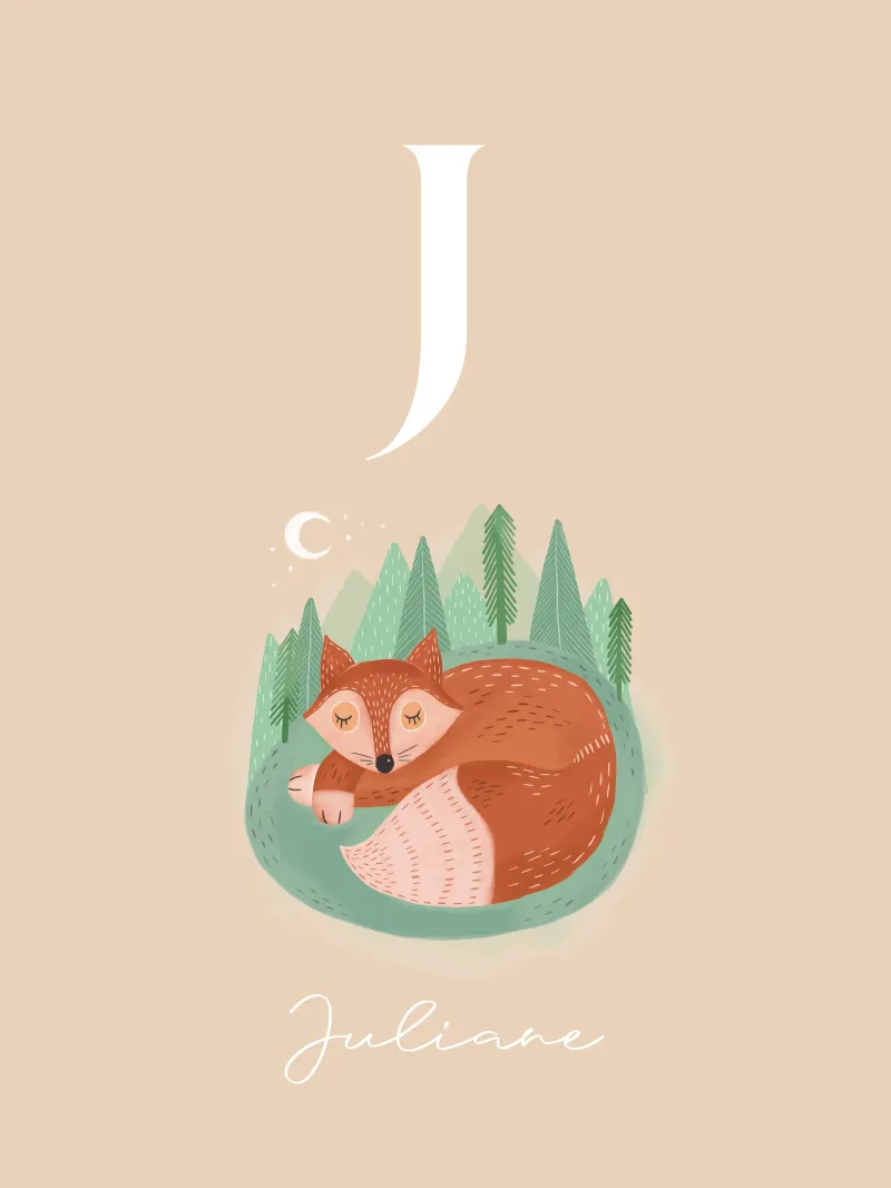 Iniziale con volpe carta hahnemühle da mymia