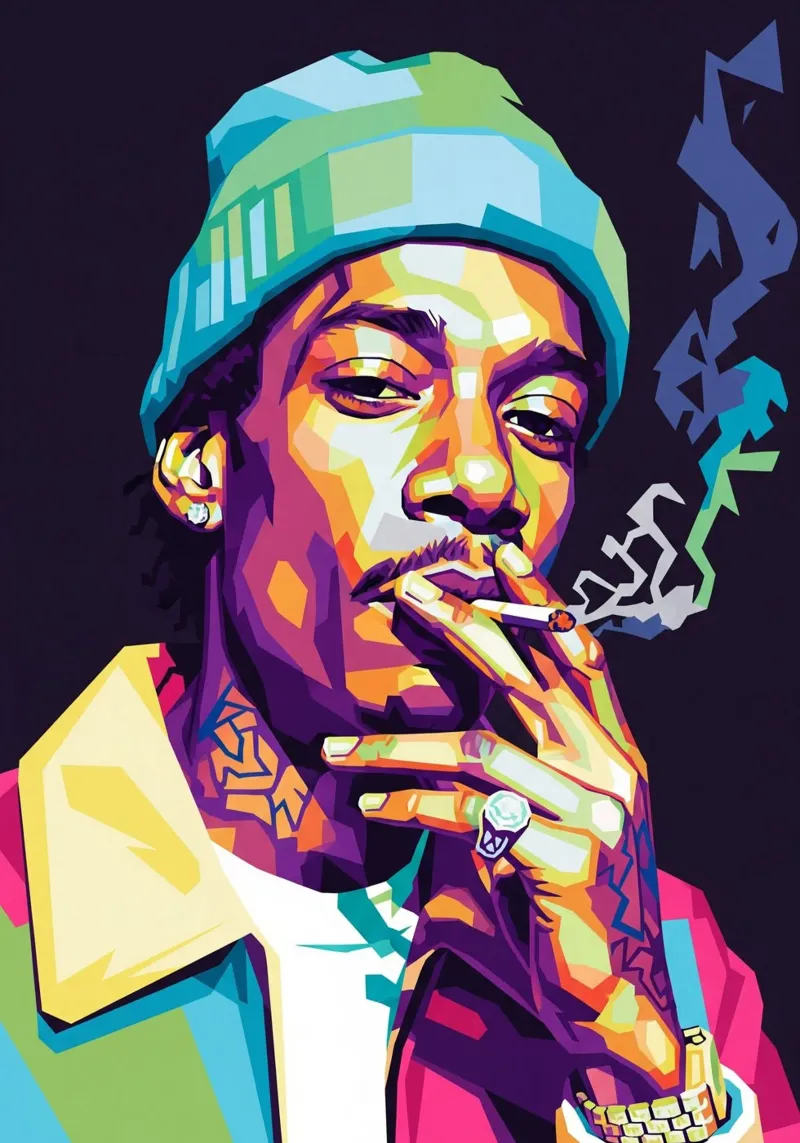 Wiz Khalifa si gode le sigarette #1 plexiglass da Hantamrata