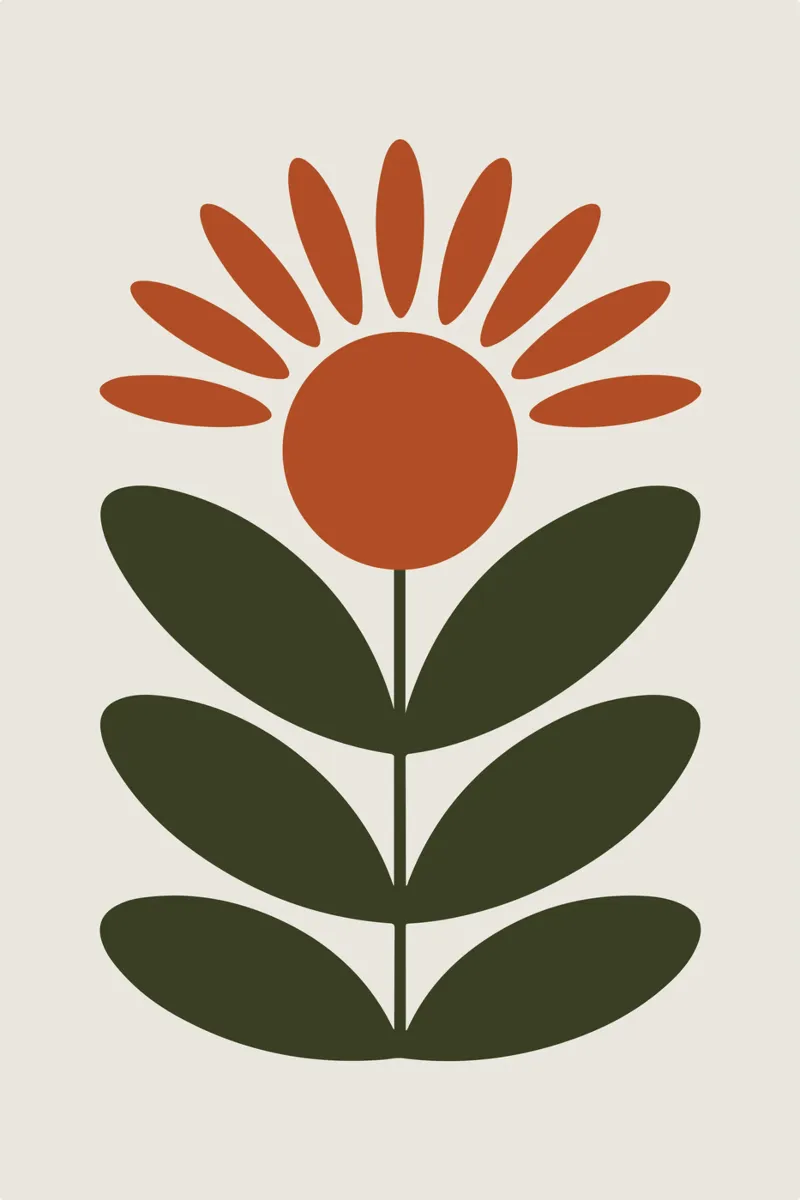 Abstract Foliage Sunburst poster da LisaArtes