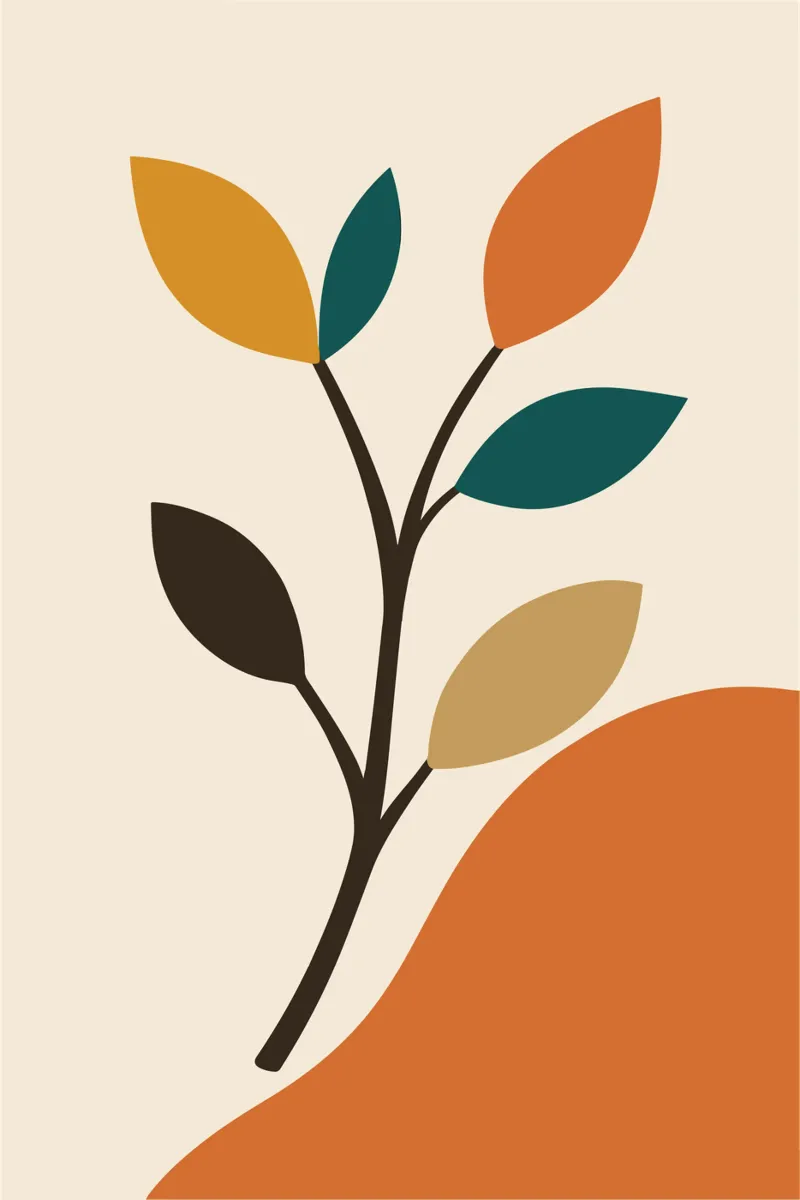 Abstract Tree Branch poster con telaio in legno da LisaArtes