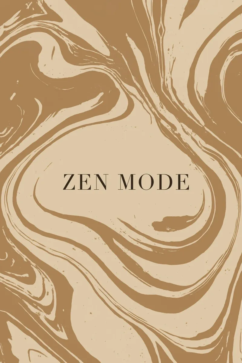 Zen Mode (Liquid) poster con telaio in alluminio da treechild