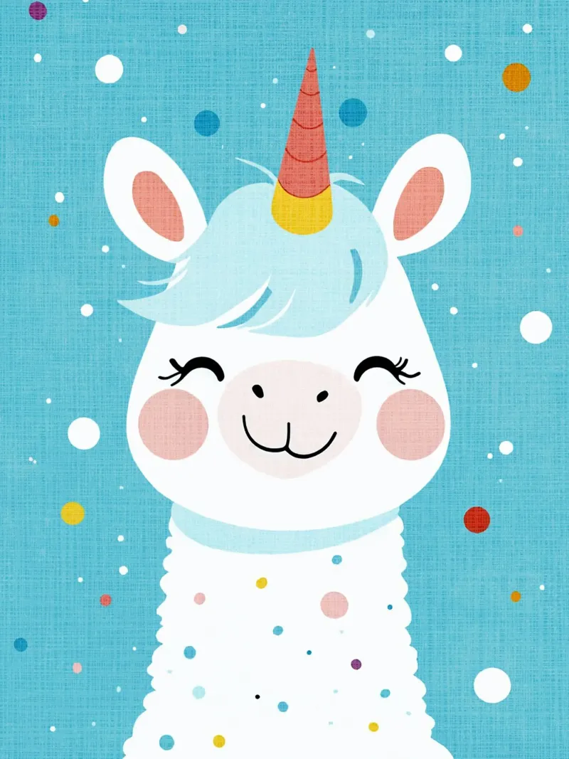 corno di unicorno arcobaleno poster con telaio in plastica da Courtney Ohling