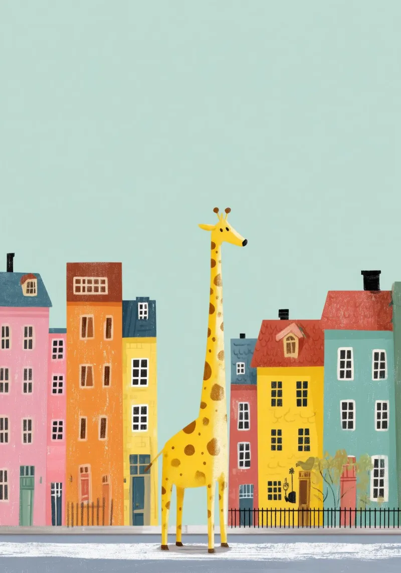 The Curious Giraffe poster da Kiara