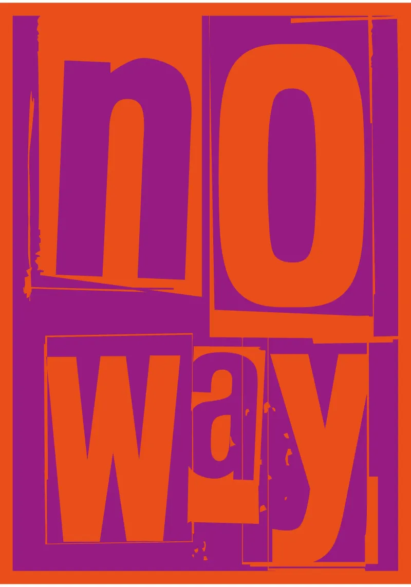 No way poster con telaio in legno da Flo Klein