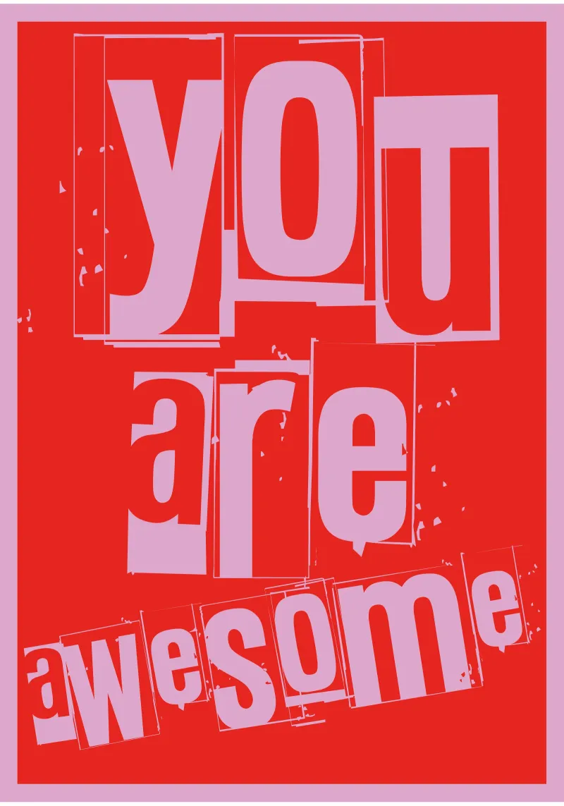 Awesome poster con telaio in plastica da Flo Klein