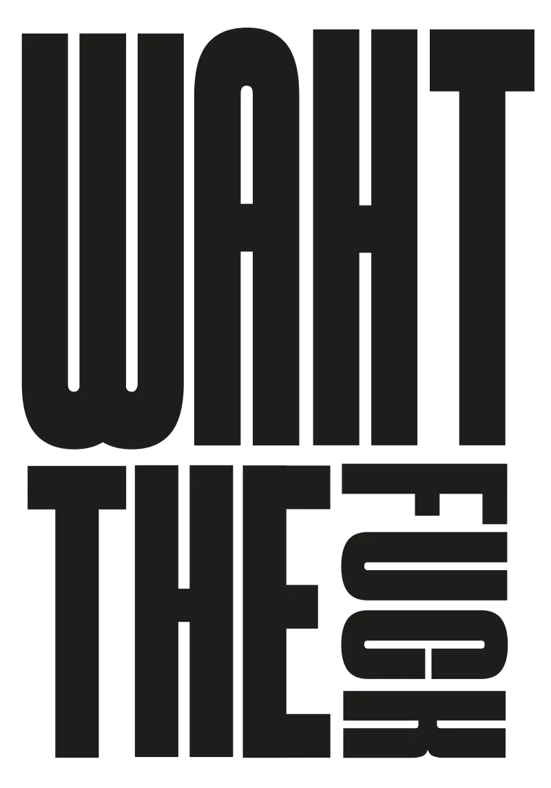 What the poster con telaio in legno da Flo Klein