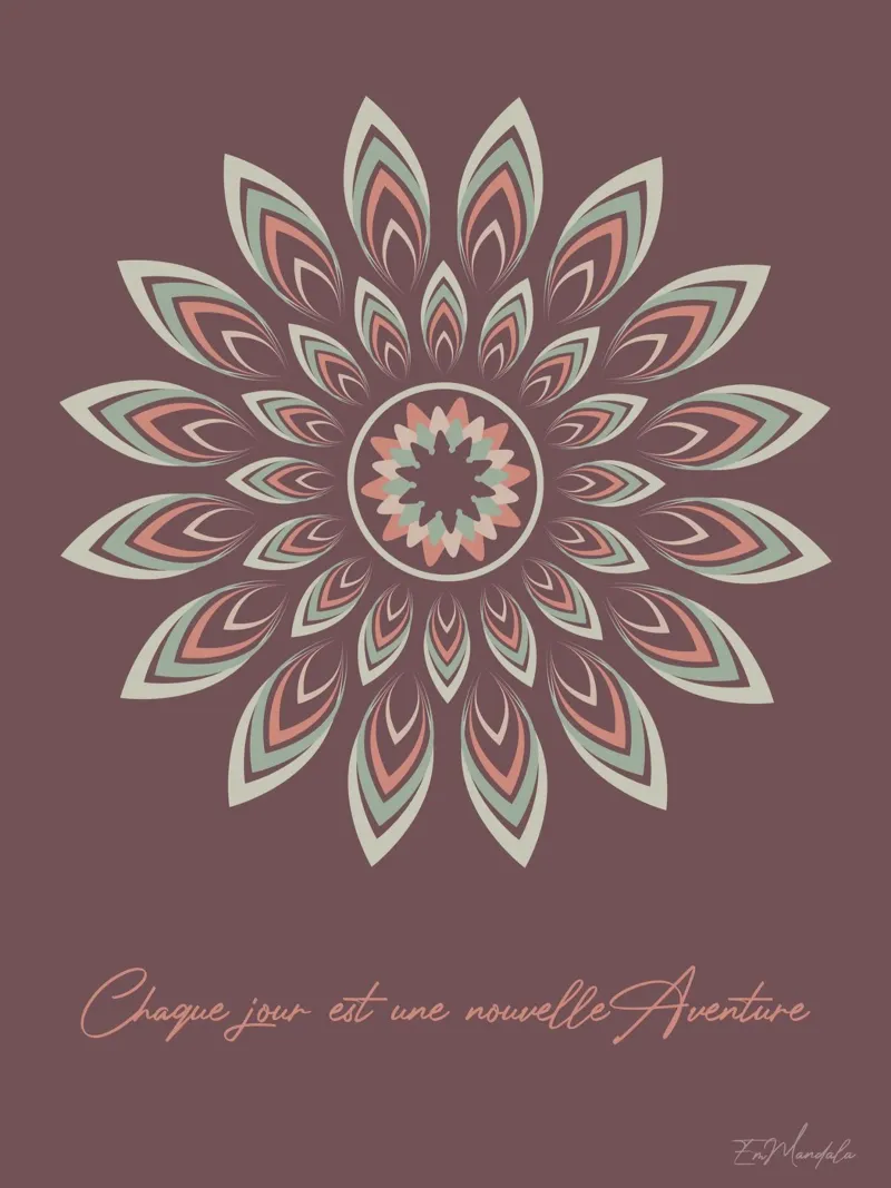 Mandala, chaque jour est une nouvelle aventure poster da Collection “Esprit Mandala"