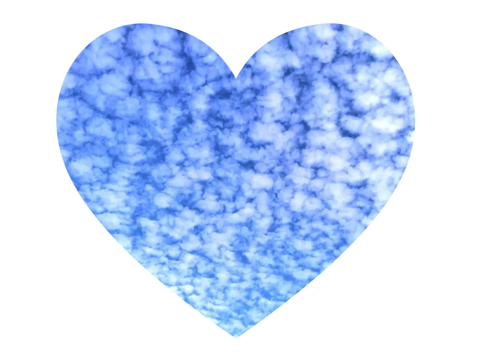 Herz aus Wolken (The sky is my favorite color) poster con telaio in legno da Frida + frei