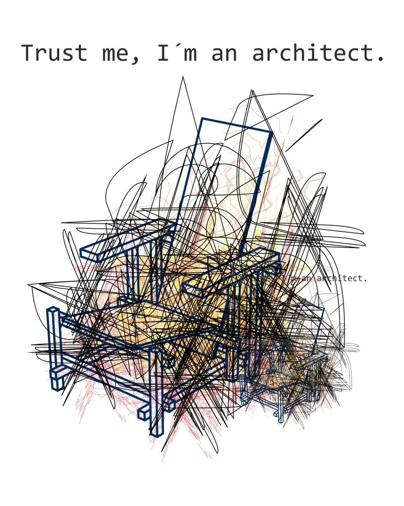 Giochi di architettura 1 poster con telaio in legno da Martin Ahrens