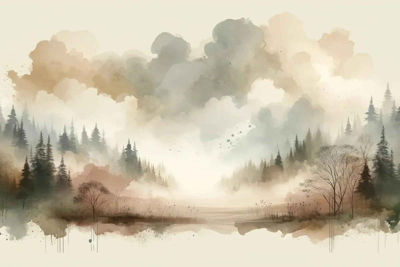 Tranquilla scena di bosco poster con telaio in legno da Chromatic Fusion Studio