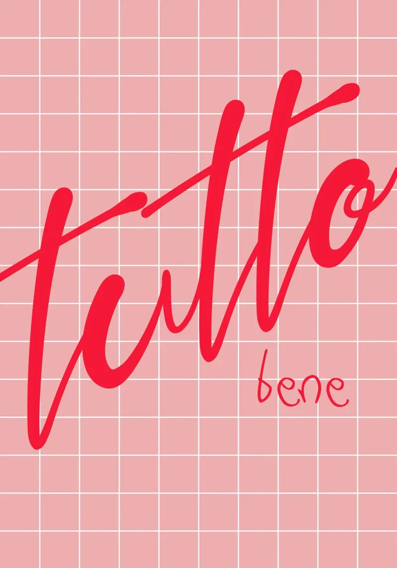 Tutto Bene poster con telaio in legno da Attaboy Dsgn