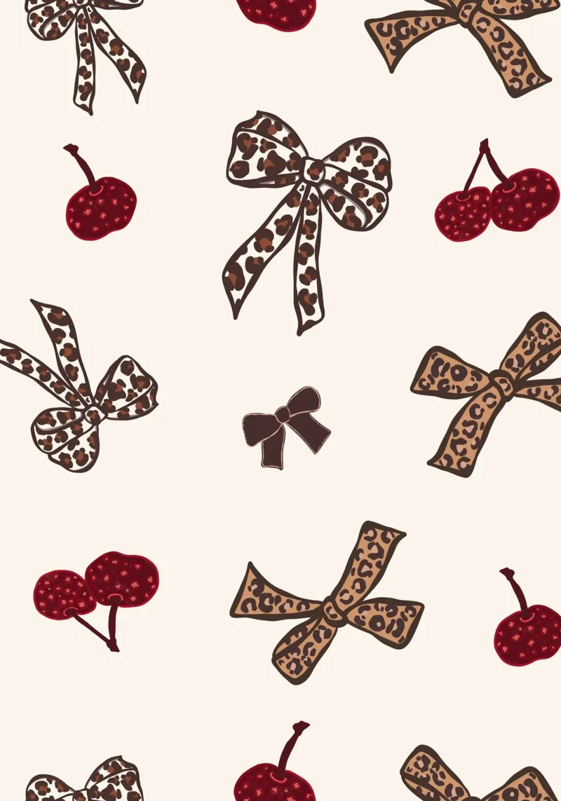 Motif léopard cerise toile de gulsengunel