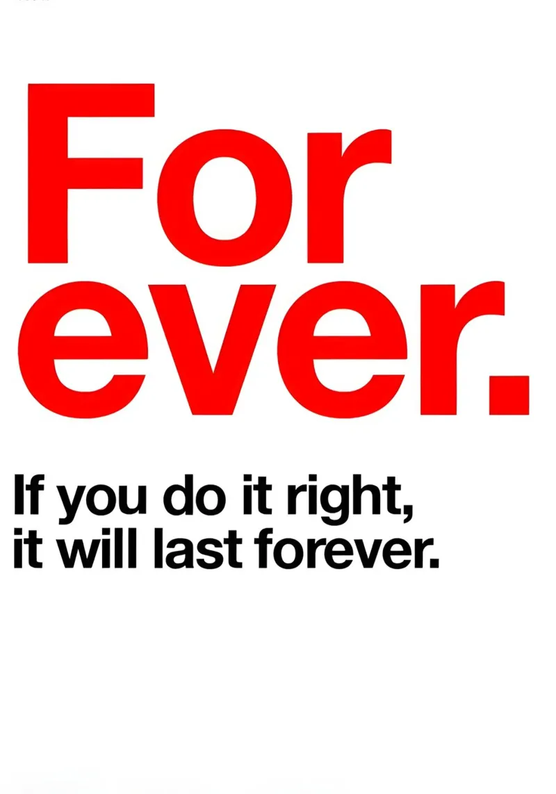 For ever poster con telaio in plastica da Type & Tape