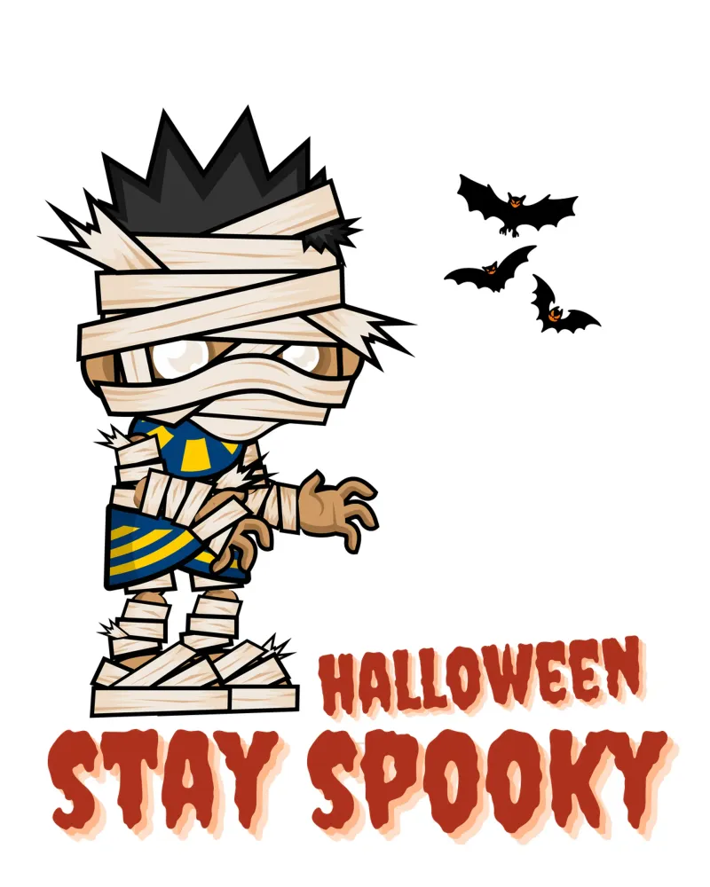 Halloween Blijf Griezelig Mummie canvas met Baklijst van muhidines