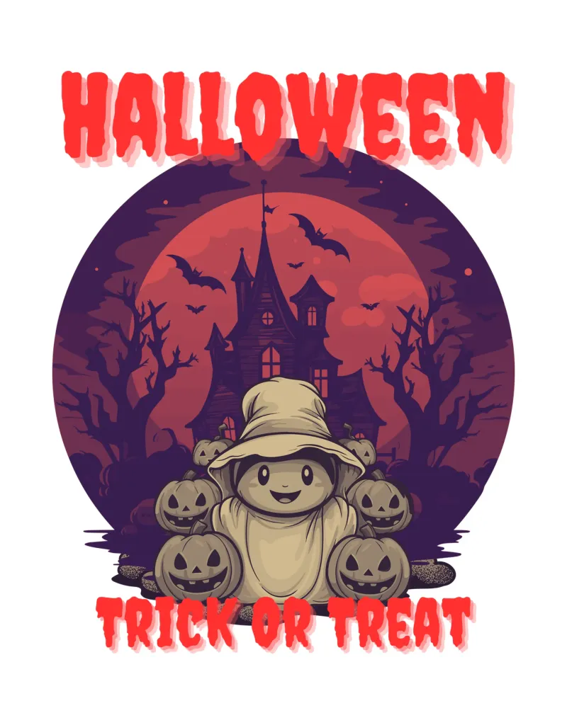 zucche "dolcetto o scherzetto" di Halloween poster con telaio in plastica da muhidines