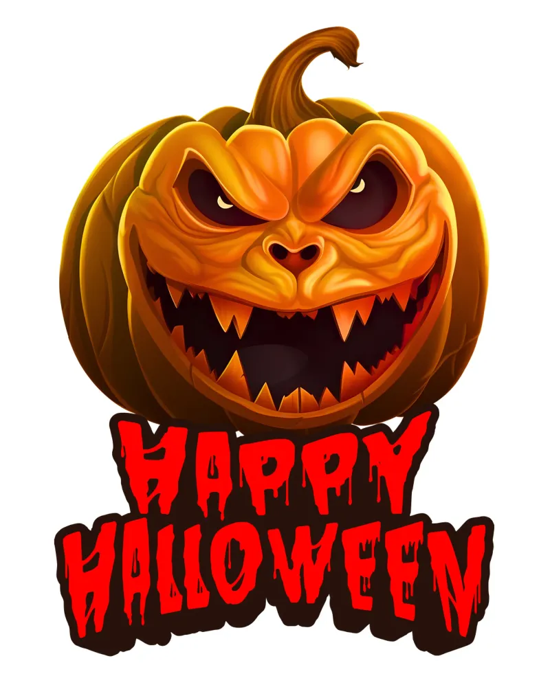 buon halloween zucca faccia di fantasma poster con telaio in plastica da muhidines