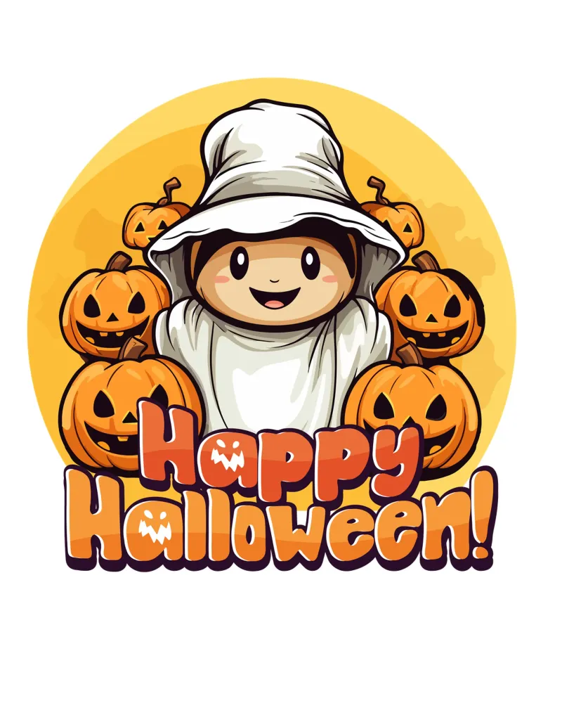 buon halloween zucche spaventose poster con telaio in plastica da muhidines