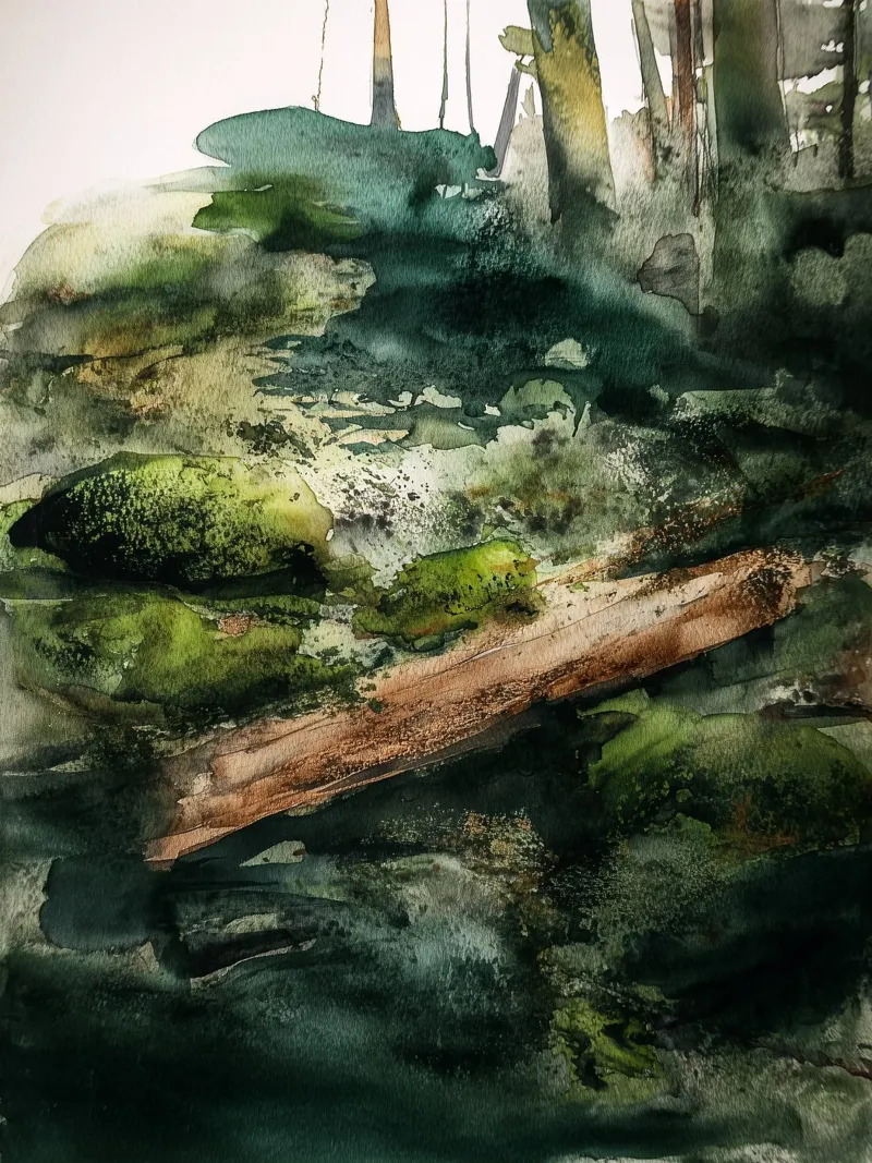 Moss & Shadowfall hahnemühle by Luke Wilder Studio
