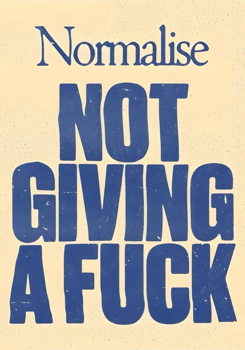 Normalise NOT GIVING A poster con telaio in plastica da Type & Tape