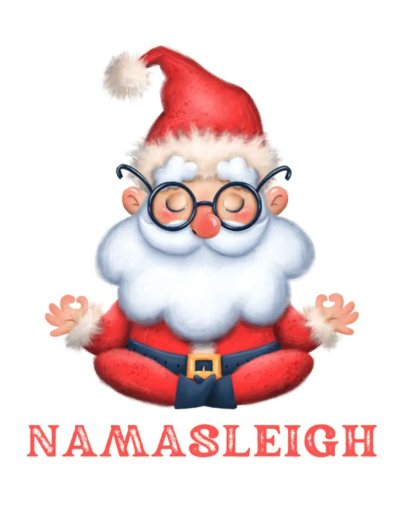 Babbo Natale e la luce del sole poster con telaio in alluminio da muhidines