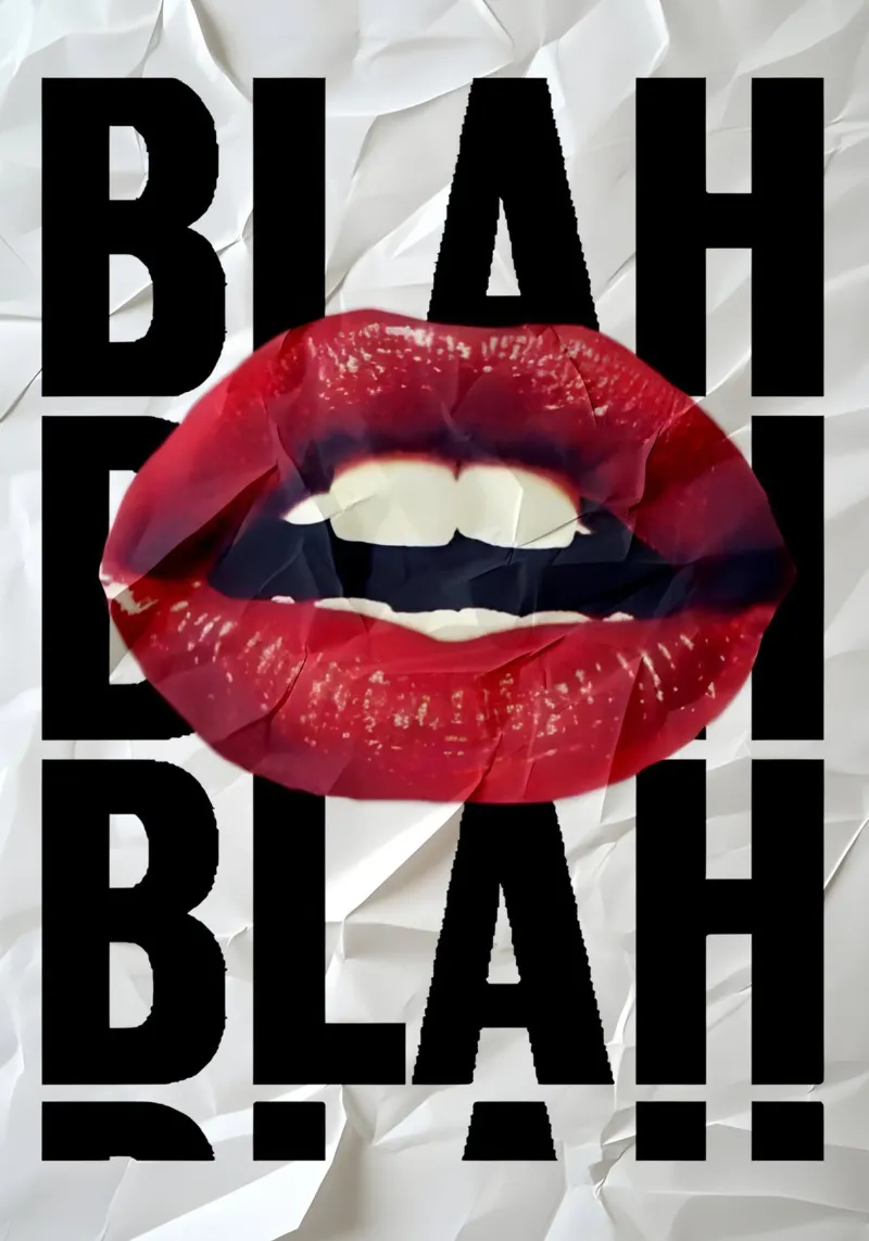 BLAH poster con telaio in plastica da Type & Tape