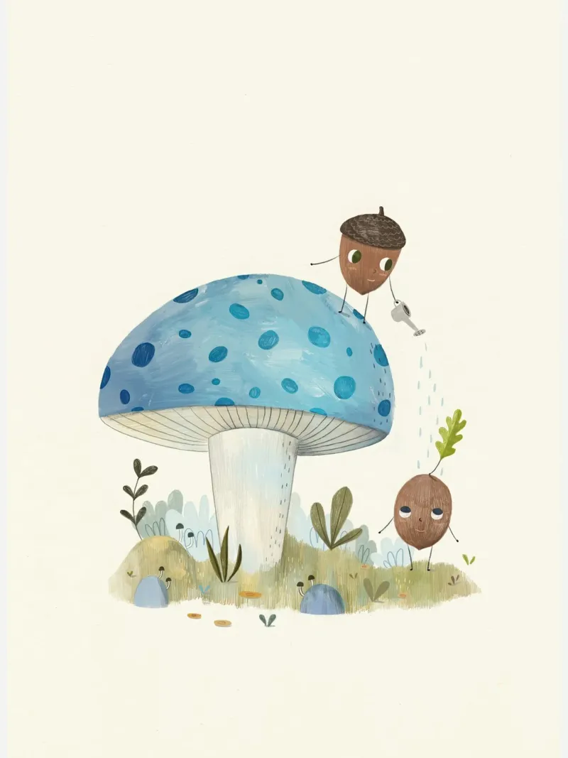Judith Loske - Piccole ghiande poster con telaio in legno da muench benjamin