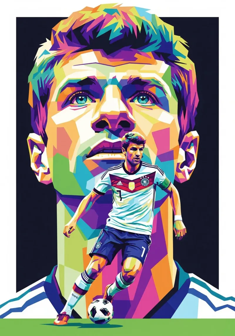 Thomas Muller - Germania #1 poster con telaio in plastica da Hantamrata