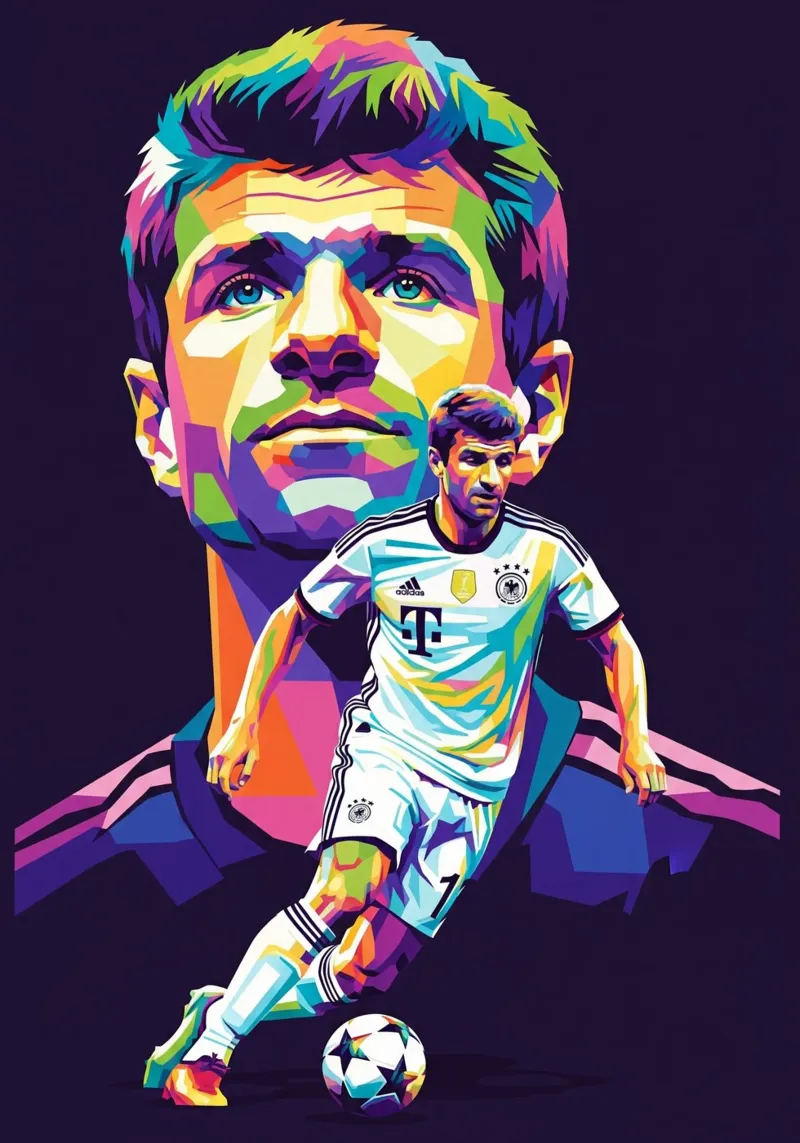 Thomas Muller - Germania #3 poster con telaio in plastica da Hantamrata