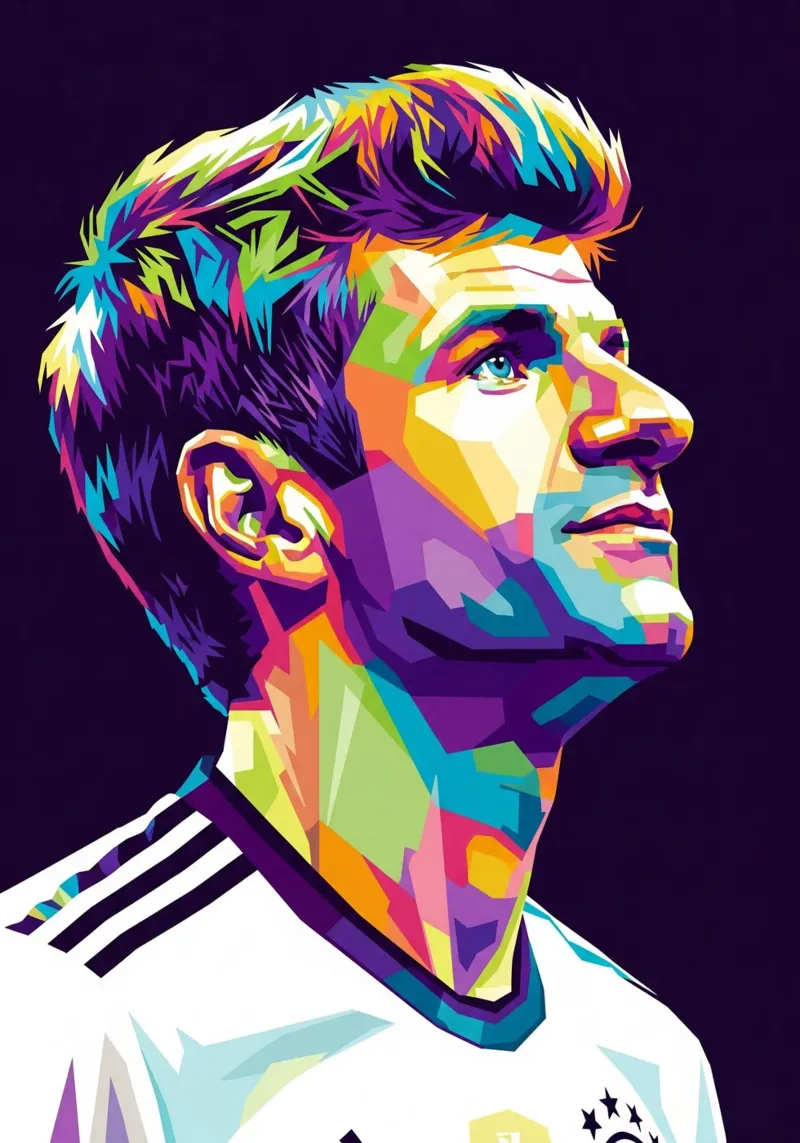 Thomas Muller - Germania #4 poster con telaio in alluminio da Hantamrata