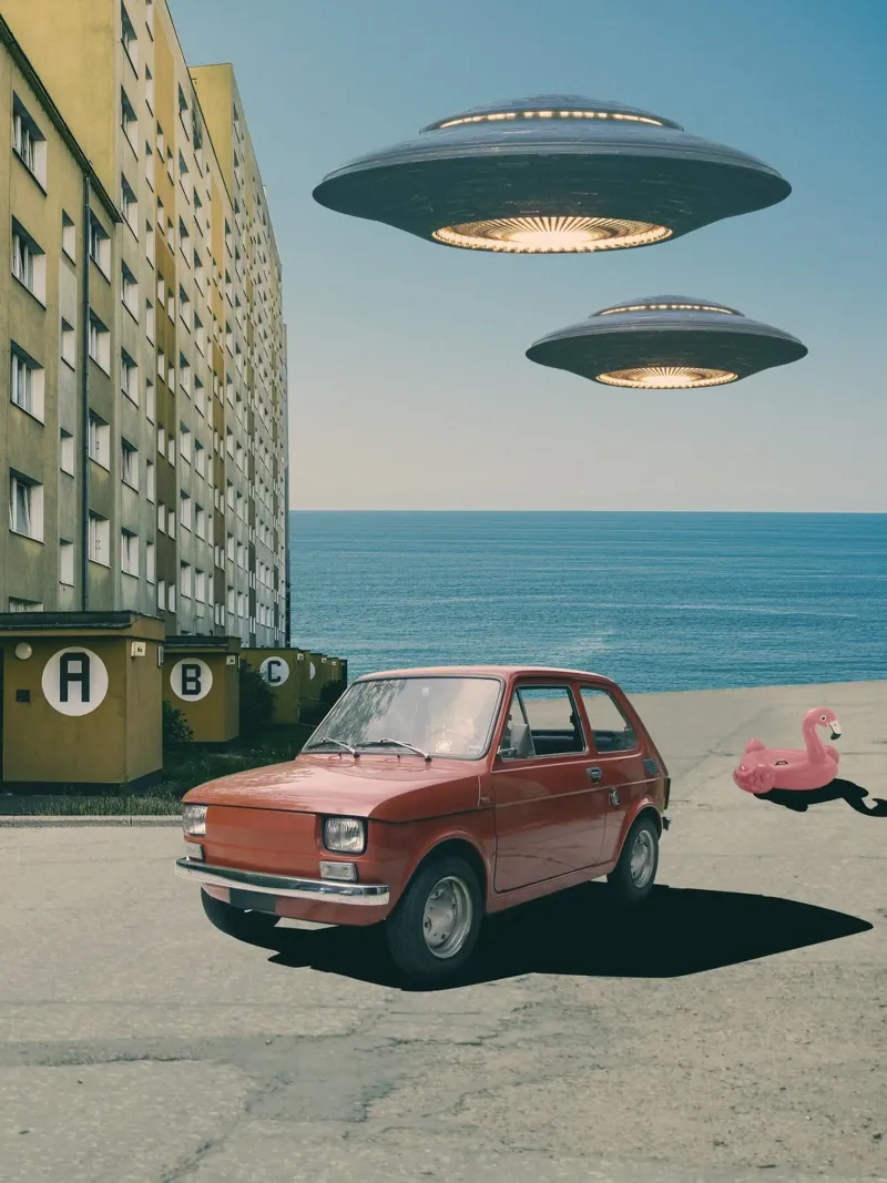 Cartolina dalle vacanze poster con telaio in alluminio da Dapidoka