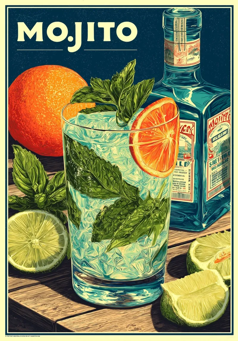 Mojito canvas by Fleur de Lys