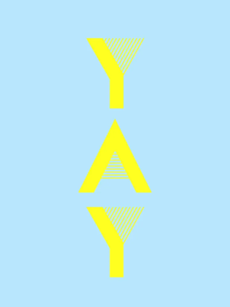 Yay 1 poster con telaio in legno da The Type Club Tokyo