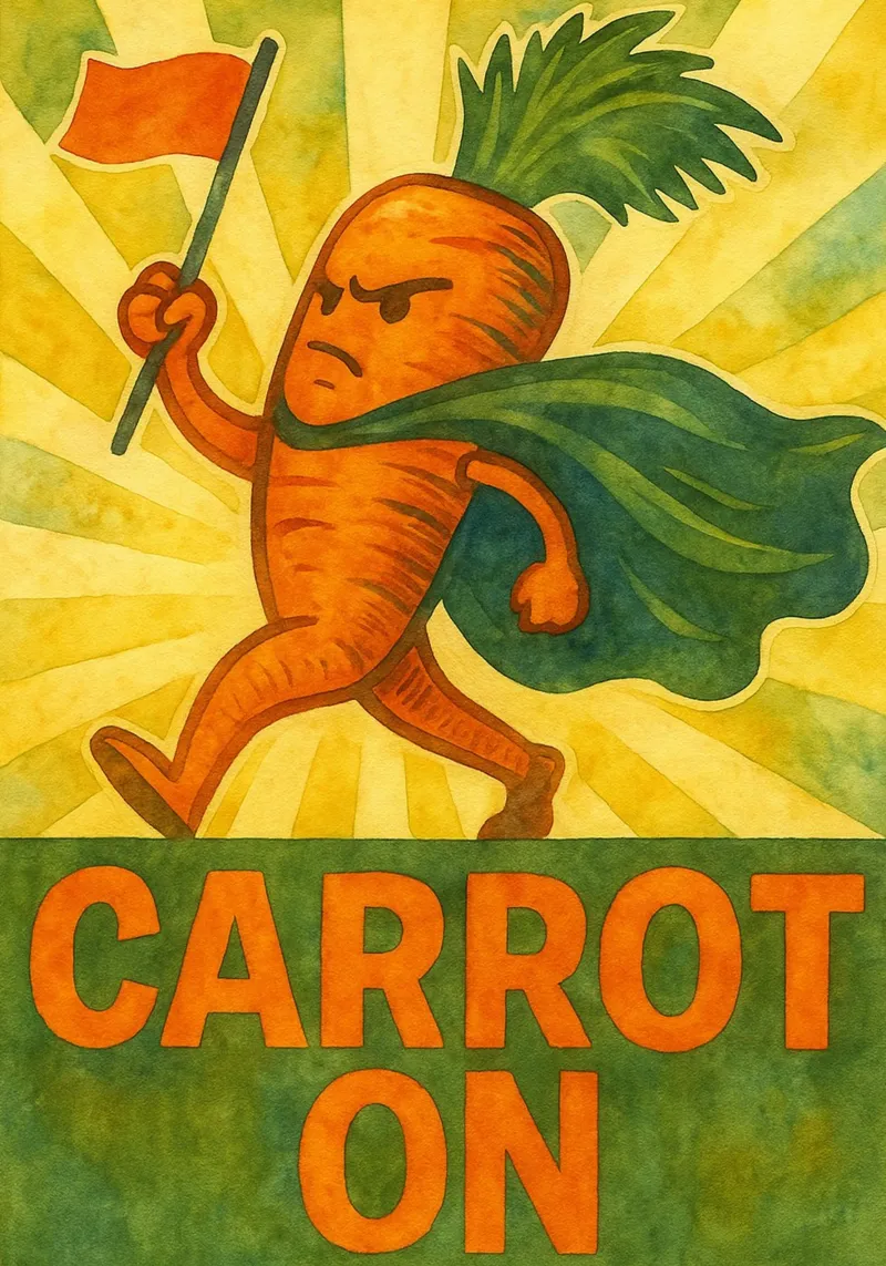 carota su disegno poster da kadilans