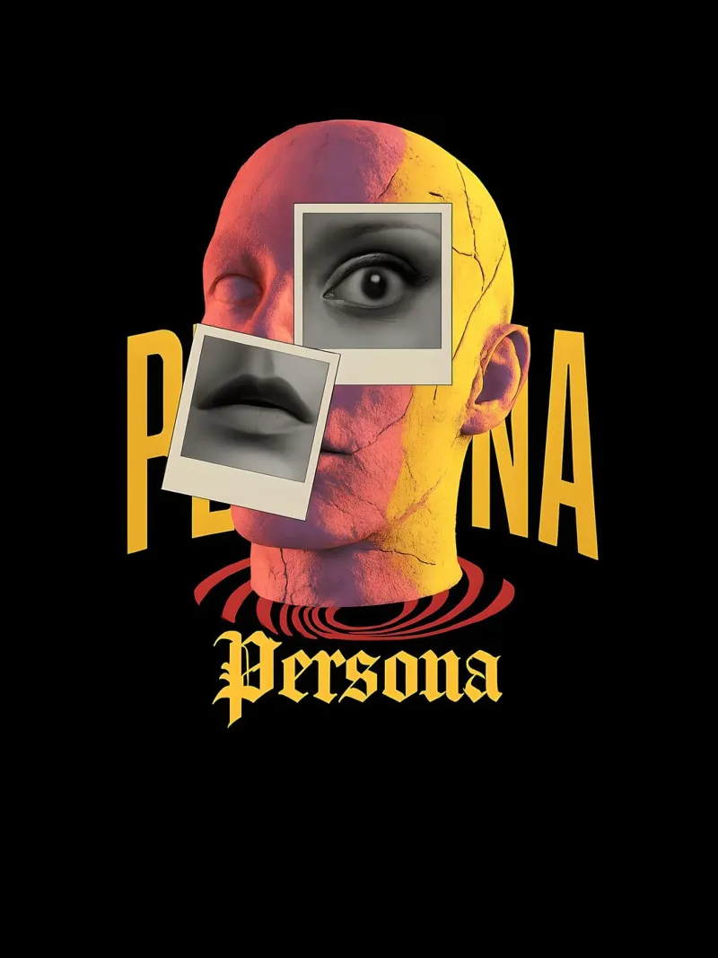 Persona Arte concettuale con frammenti di volti poster con telaio in plastica da 🥝 KIWI STORE