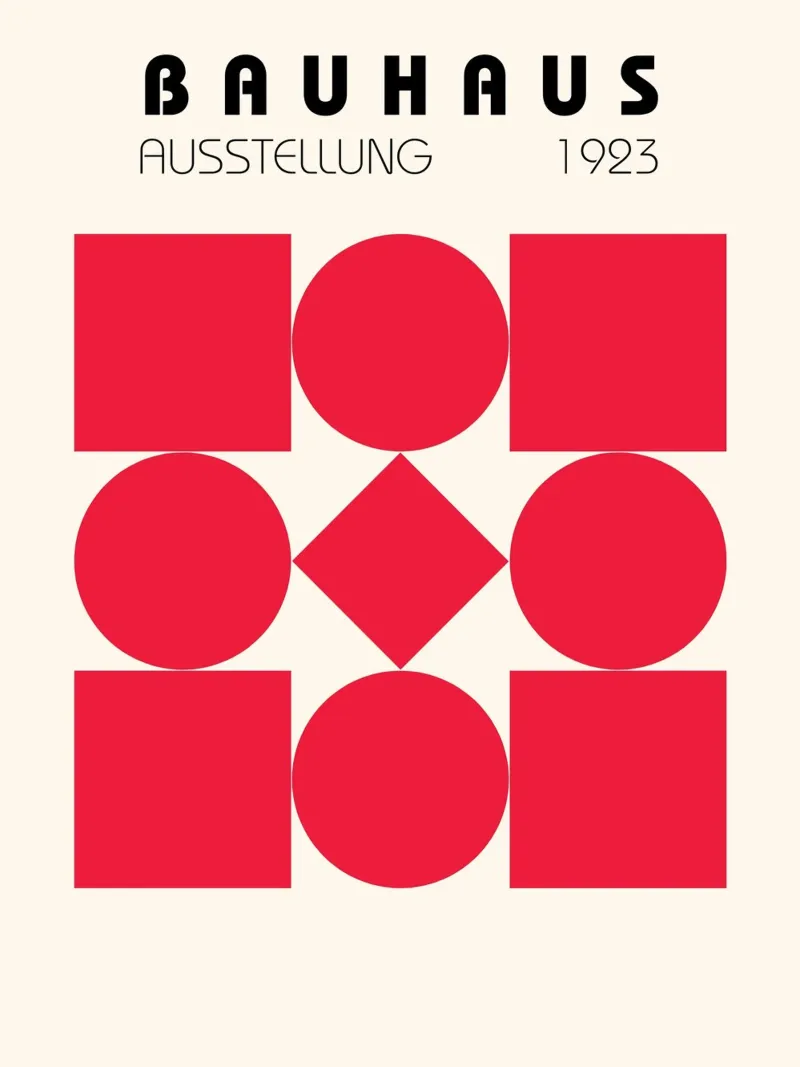 Bauhaus 1923 - Poster forme geometriche poster con telaio in legno da Casa Calm