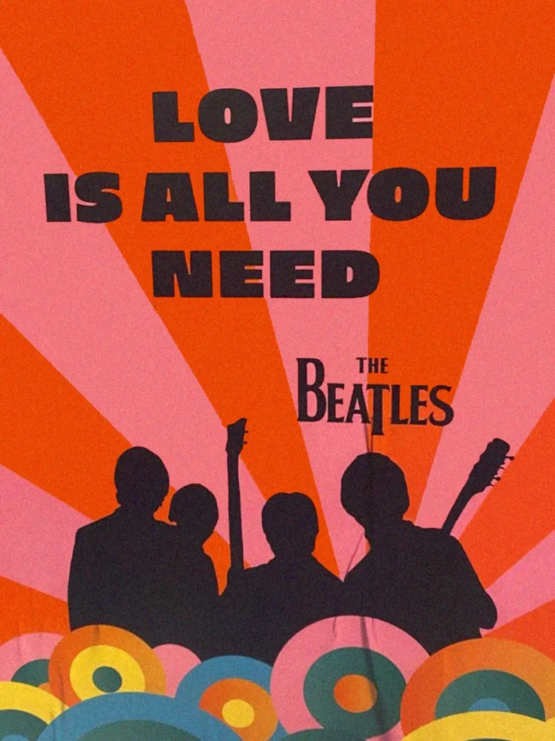 Torna ai Beatles poster con telaio in plastica da nabcu