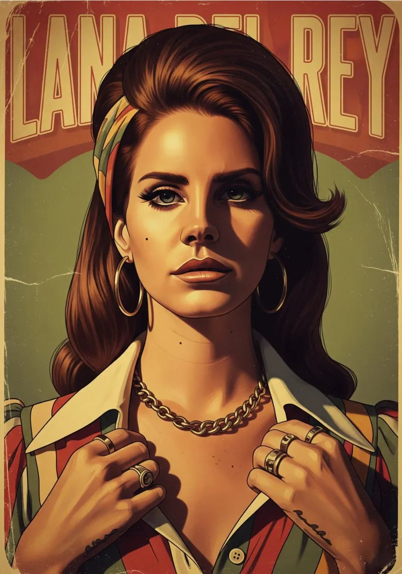 Lana Del Rey - Vintage #2 tela con Cornice a cassetta da Lembayung art