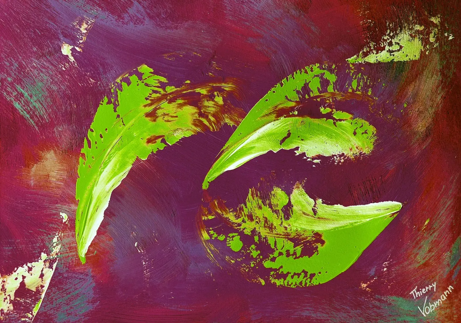 IDEAL GIFT 66 invers poster con telaio in plastica da Thierry Vobmann Abstract painting