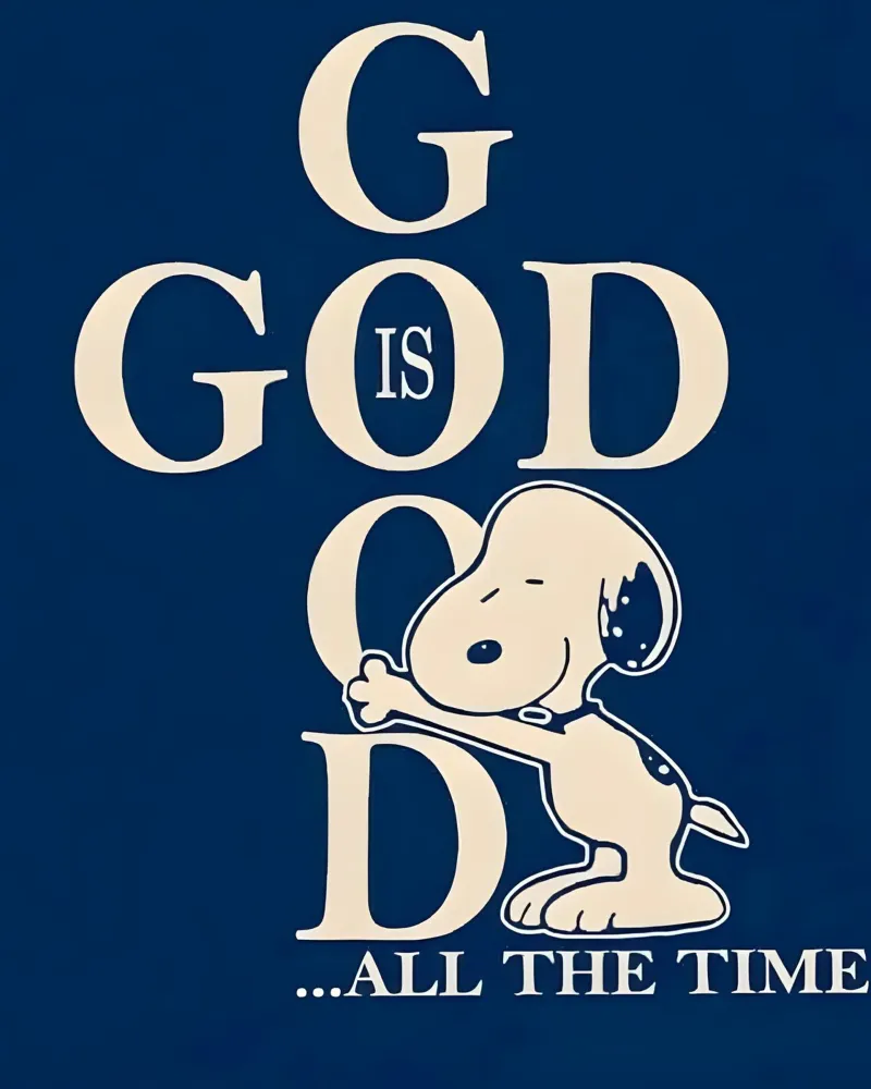 'GỌD GOOD..ALL THE TIME' poster con telaio in legno da Type & Tape