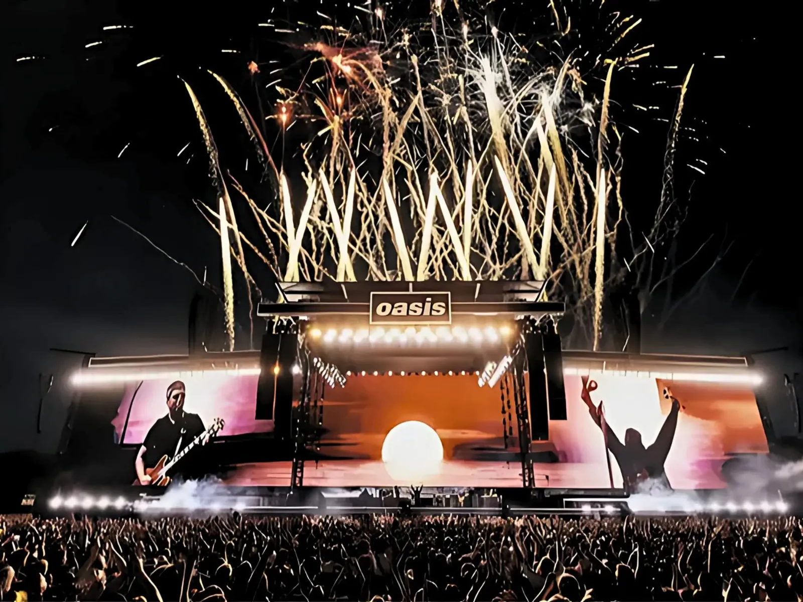 Tour della reunion degli Oasis poster con telaio in plastica da domherrick1