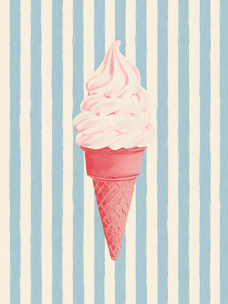 Vanilla Icecream poster con telaio in plastica da Gypsy Galleria