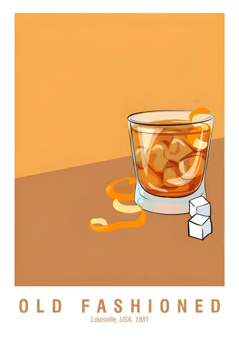Old Fashioned poster con telaio in alluminio da janetlynn