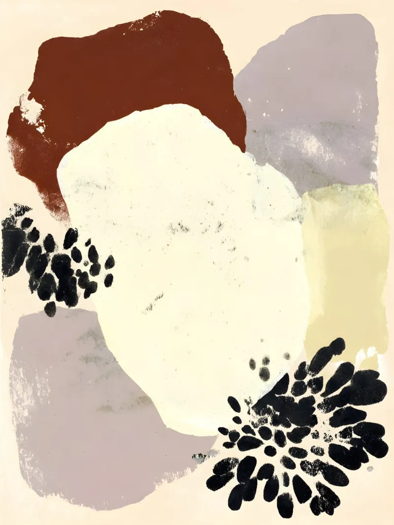 Elegant Organic Shapes poster con telaio in legno da Gypsy Galleria