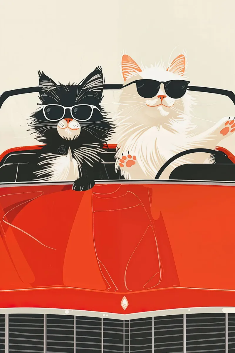 Baby You Can Drive My Car poster con telaio in legno da Leonard Barreiro