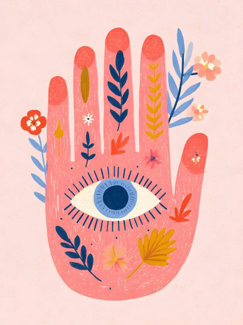 The Magical Hand poster con telaio in alluminio da Gypsy Galleria