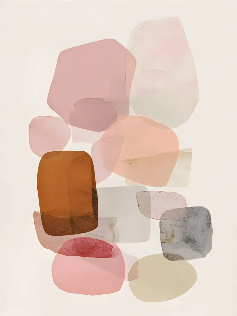 Pink Boho Minimalist poster con telaio in legno da Gypsy Galleria