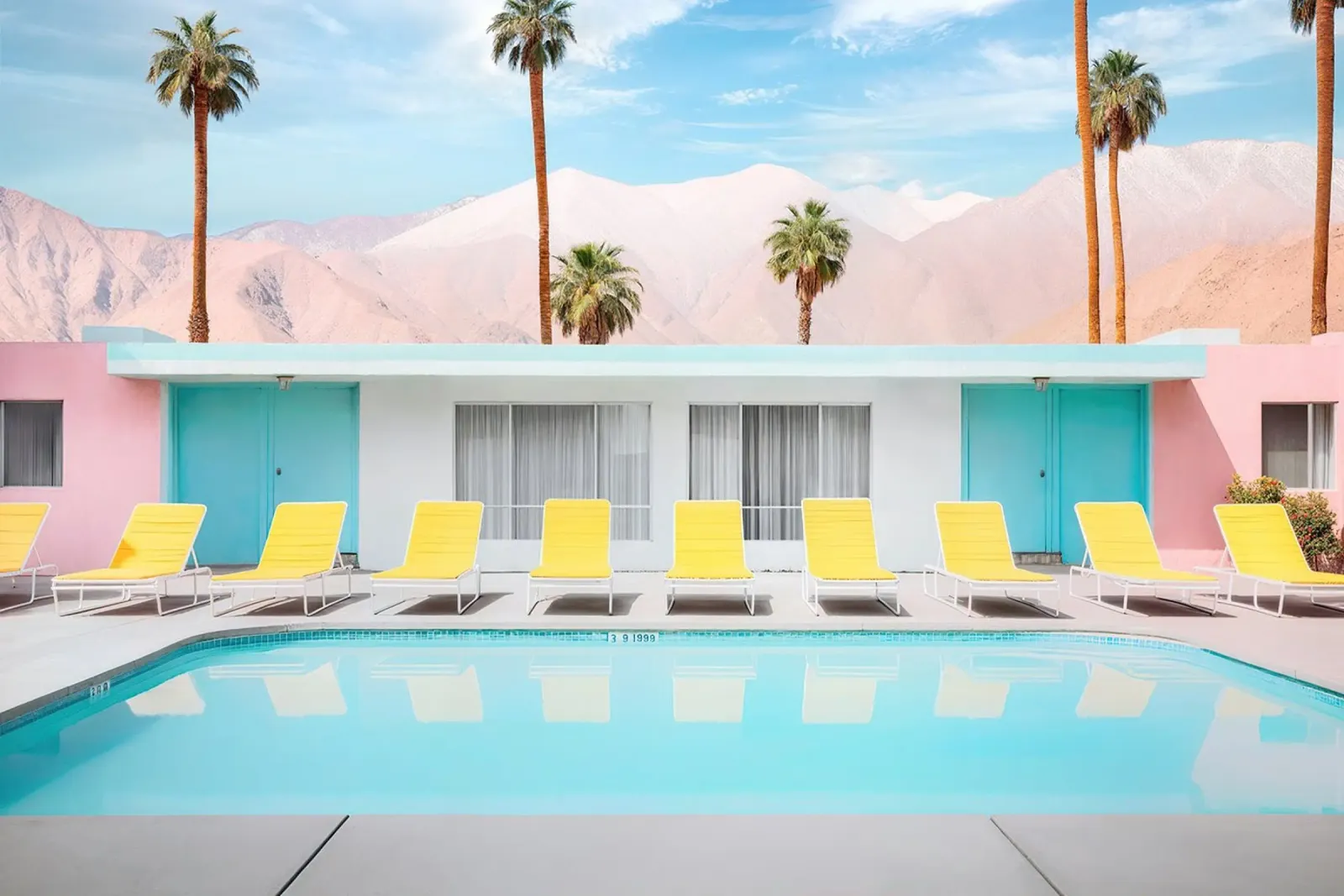 Palm Spring Pool Day plexiglass da robertmotoiart