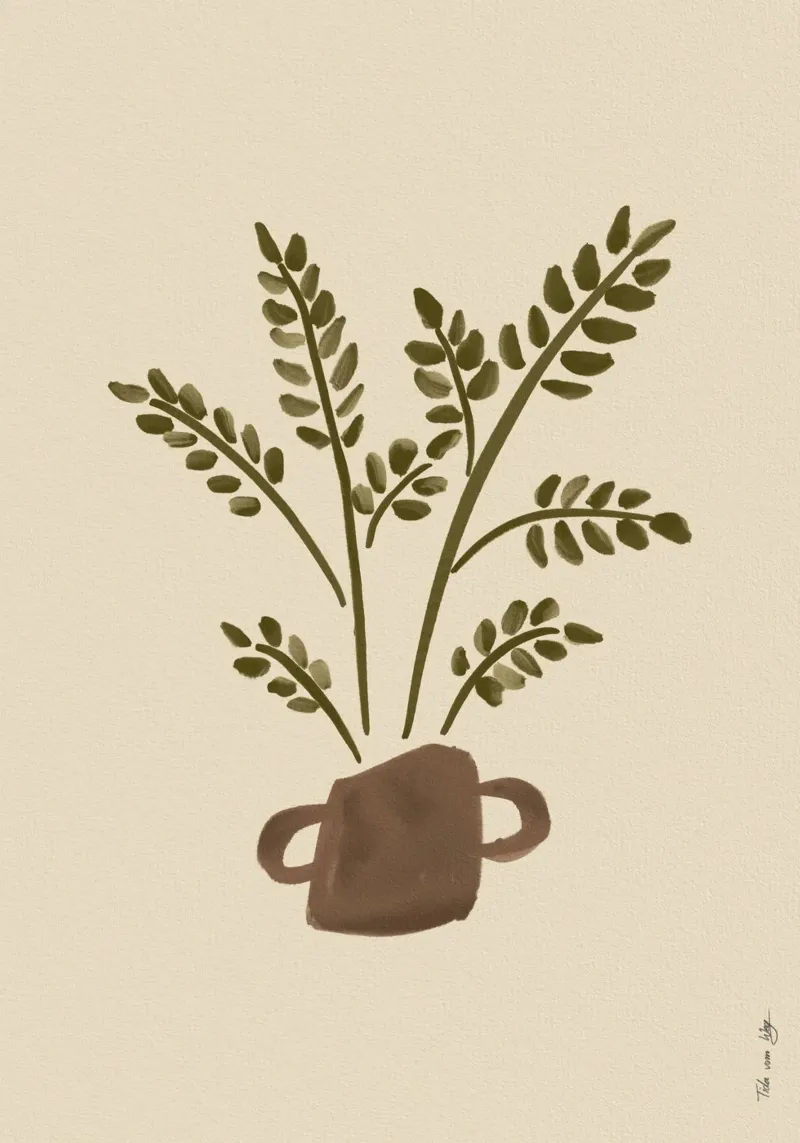 Simple Sprout poster con telaio in alluminio da Tida vom Weg